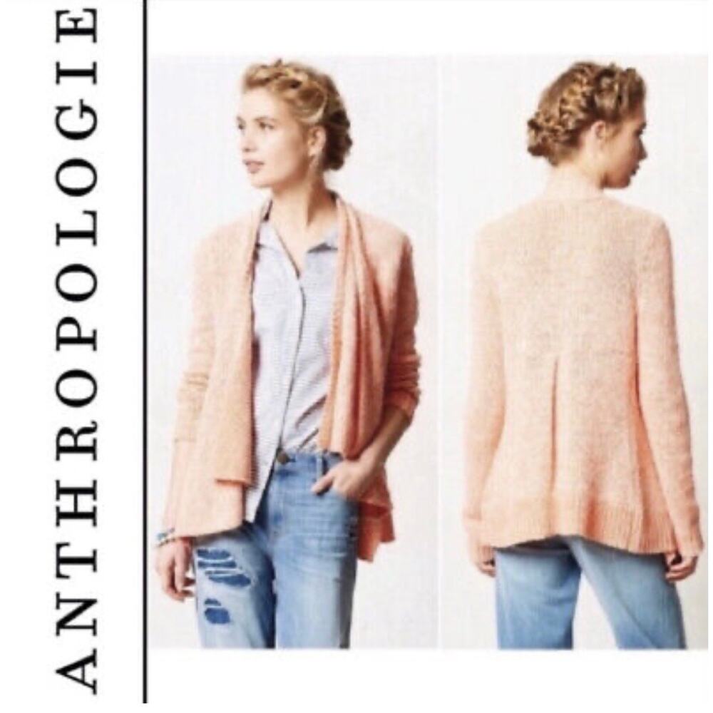 Anthropologie Moth | Women's S/P Cardigan Sweater Orange Creamsicle Color